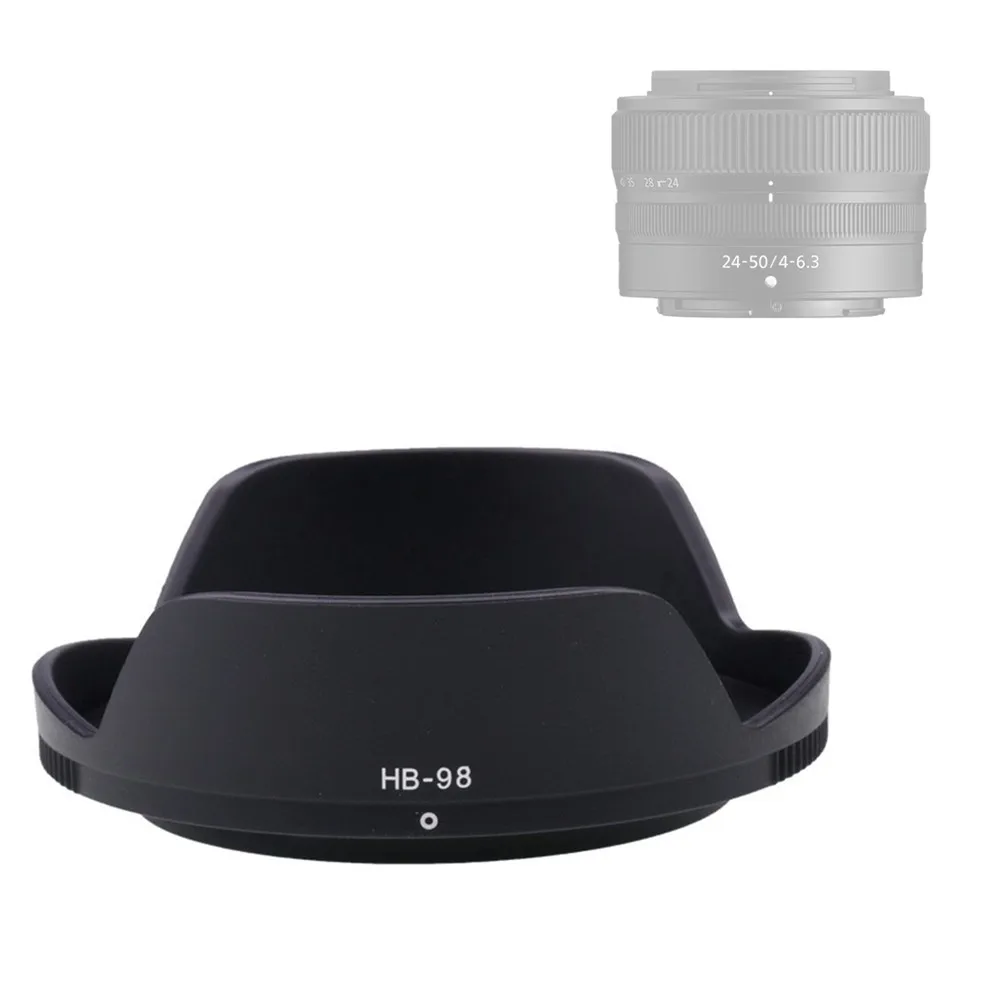 HB98 Lens Hood Sunshade for Nikon Z 24-50mm f/4-6.3 , 24-50 f4-6.3 FX Z7 Z6 Lenses replace HB-98