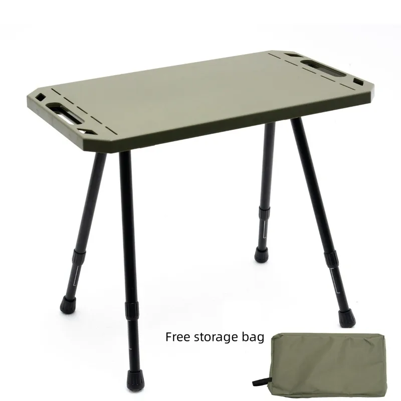 

Foldable camping coffee table, aluminum lightweight folding adjustable height table, outdoor barbecue compact picnic table