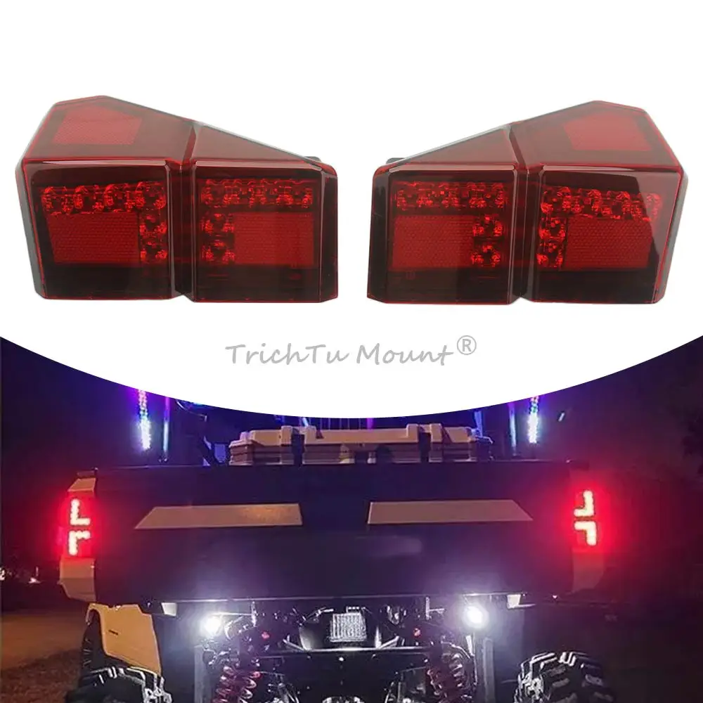 

UTV Rear Led Tail Light Brake and Running Lamps for Polaris RANGER CREW XP 1000 Kinetic 2018-2025 Replace For #2413766 2413767