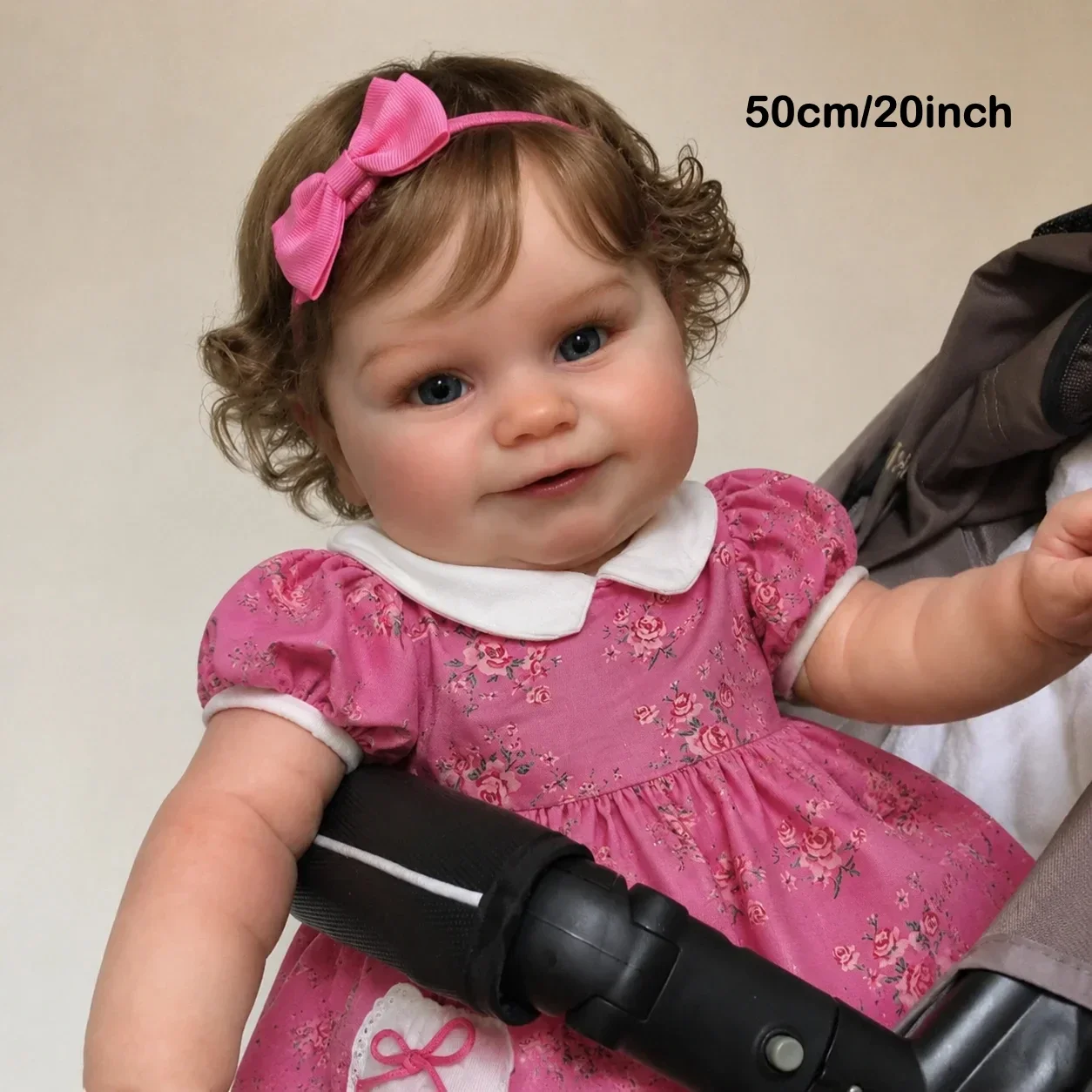 BZDOLL 50 CM Full Vinyl Maddie Reborn Doll, 20INCH 3D-paint Vein Skin Smiling Lifelike Toddler Art Bebe Gift Toy For Girl
