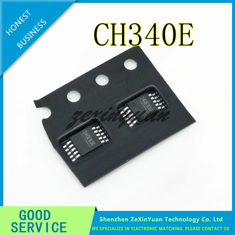 5PCS/10PCS 100% New Original CH340E MSOP-10 USB small volume can replace CH340G built-in crystal oscillator