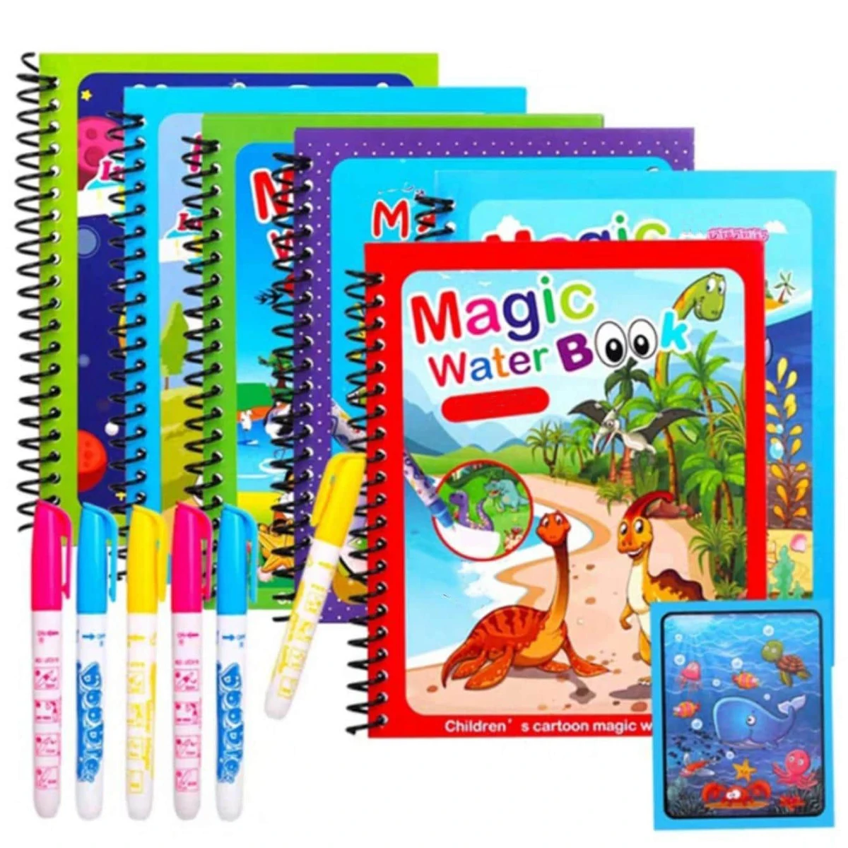 Magical Book Water Drawing Montessori Toys Reusable Coloring Book Magic Water Drawing Book Sensory Early Education Tools