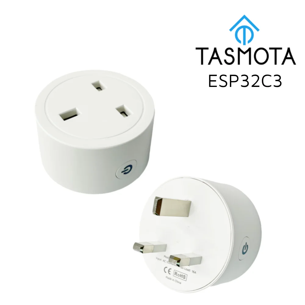 Preflashed ESP32C3 TASMOTA WiFi Plug Works With Matter  Home Assitant Electric Consumption Monitoring UK 16A