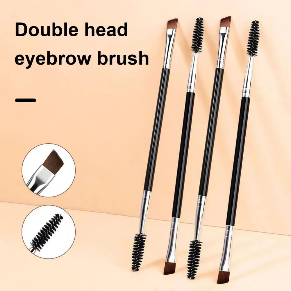 

Double-ended Eyebrow Brush Professional Double-headed Eyebrow Eye Makeup Brush Set with Spiral Bevel Plastic for Precision