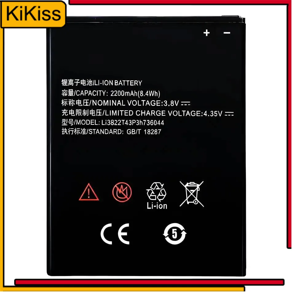 

For Zte Blade L4 A460 Mobile Phone Battery Li3822t43p3h736044 2200Mah Durable