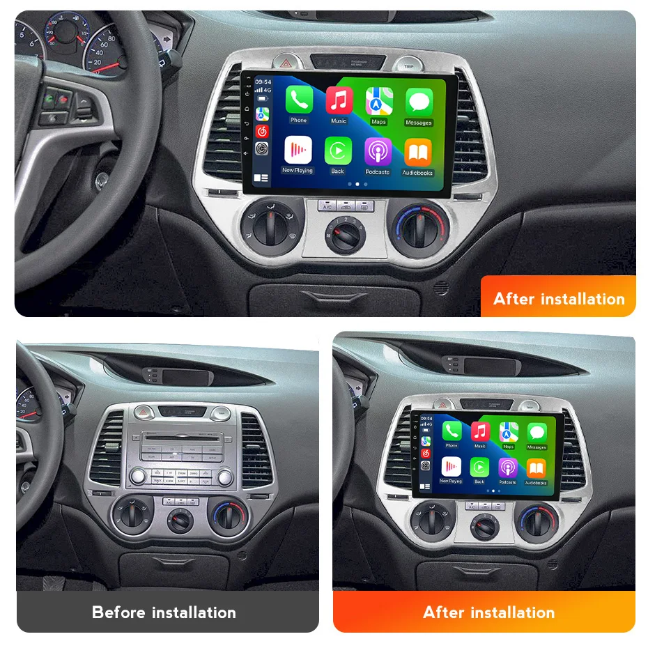 MEKEDE 2 Din Wireless Carplay For Hyundai I20 2008 - 2012 IPS Screen Car Radio GPS BT Autoradio Stereo Intelligent Audio System