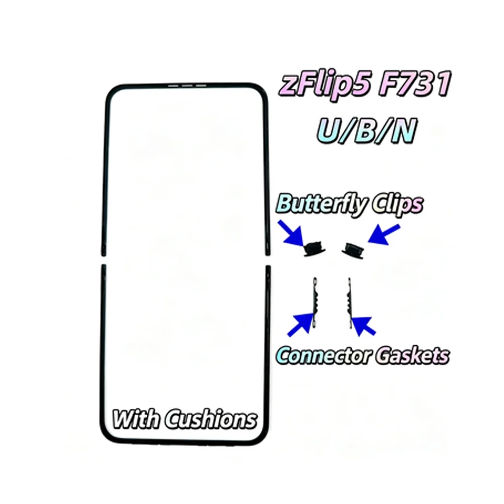 Edge Strips For Samsung Galaxy Z Flip 6 5 4 3 5G F741 F731 F721 F711 F707 Middle Frame Stand Housing Bezel Replace Repair Parts