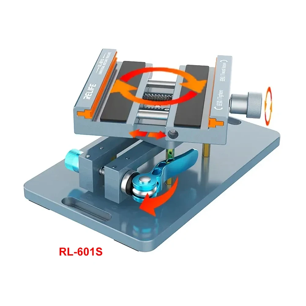 Relife RL-601S 2-in-1 Anti-slip 360° Rotating Fixture Clamp Holder  for iPhone Samsung Huawei Remove the Back Cover Glass Repair