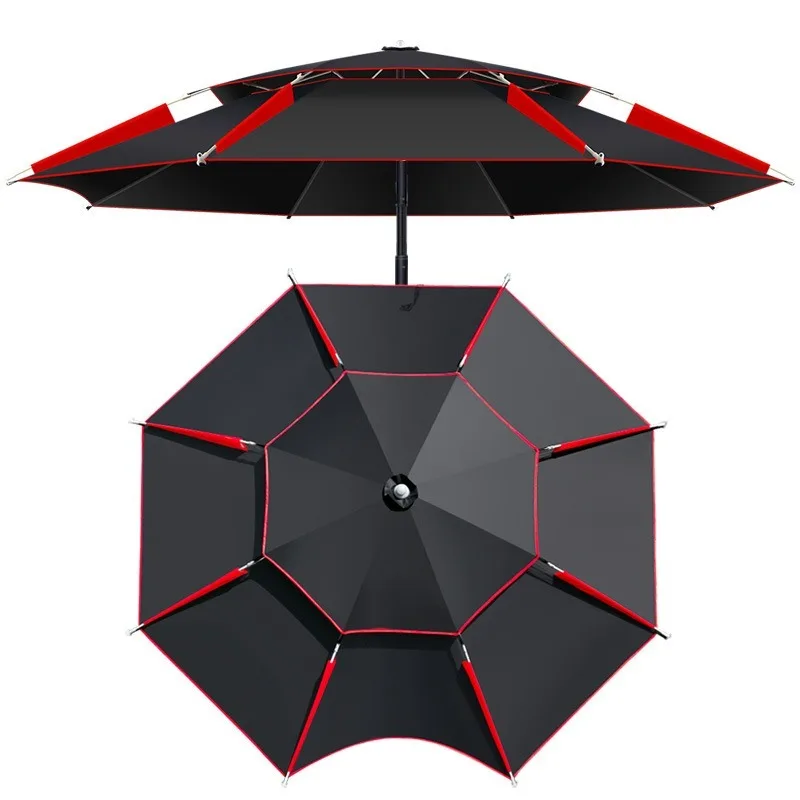 for Beach Parasol fishing umbrella shade 1.8-2.6m Double-Layer Fold Big Garden Parasol Windproof umbrella Large Outdoor Umbrella image 3