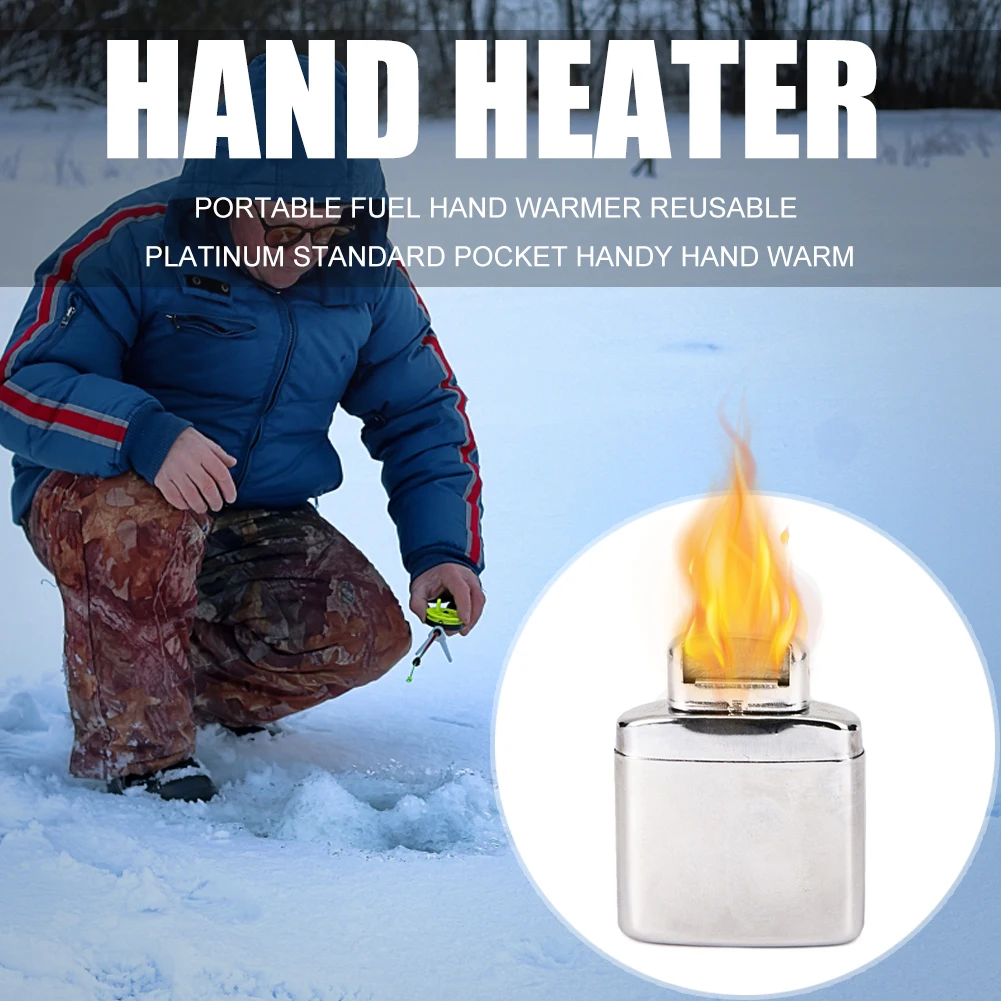 Hand Warmer Heater Portable Pocket Hand Warmer Long Lasting Kerosene Hand Warmer Heated Hand Warmer for Hunting Fishing