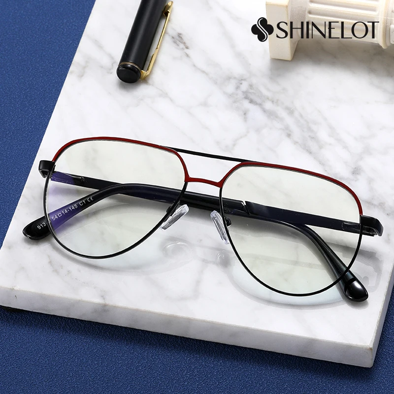 

91365 Double Bridge Eyeglasses Oval Style Frame Eye Protection Male Glasses Film Star Style Hot Sale Trendsetters Eyewear