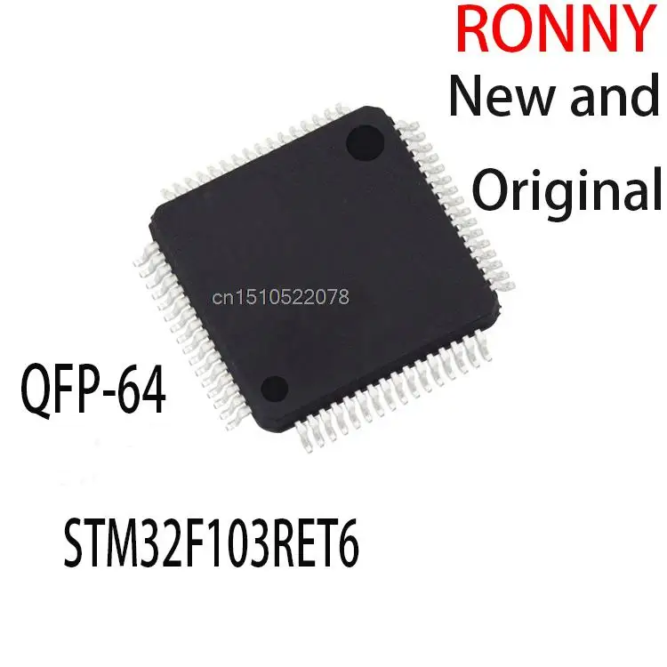 5PCS New and Original   STM32F103 RET6 QFP-64 STM32F103RET6