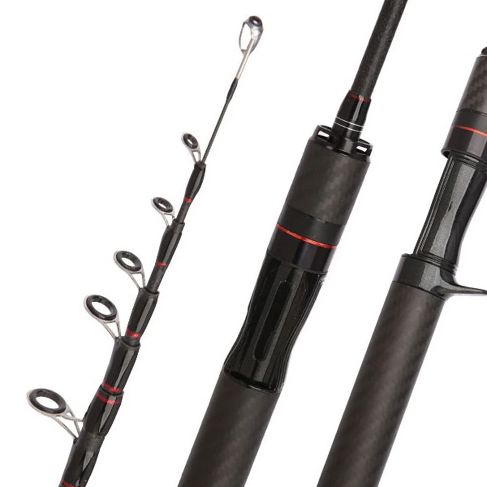 150 سنتيمتر قضيب تليسكوبي مقبض كربون صغير الصلبة تلميح الصيد رود UL المحمولة الصيد رود الطعم الصغير جثم قضيب