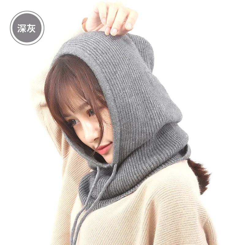 

Cashmere hats, women's wool hats in autumn and winter, knitted scarves, hats and scarves, thickened collars, men's warmth.