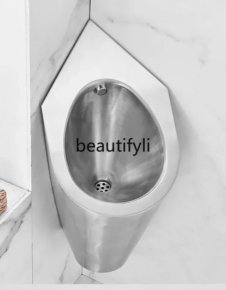 Hot sales Stainless steel triangular urinal wall-mounted automatic induction urinal public toilet urinal