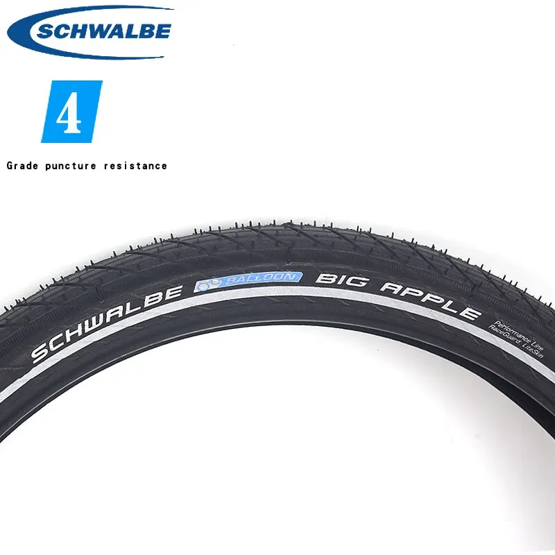 Schwalbe City Bike Tire 12 14 16 18 20 24 26 28 Inch Steel Tire 2.00 2.15 BIG APPLE Wheel Balanced Bore