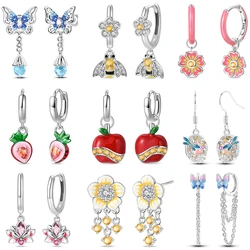 2025 Women's New Apple Strawberry Cherry Flowers Spring Original Earrings Party Wedding Sweet Romance Best Exquisite Jewelry