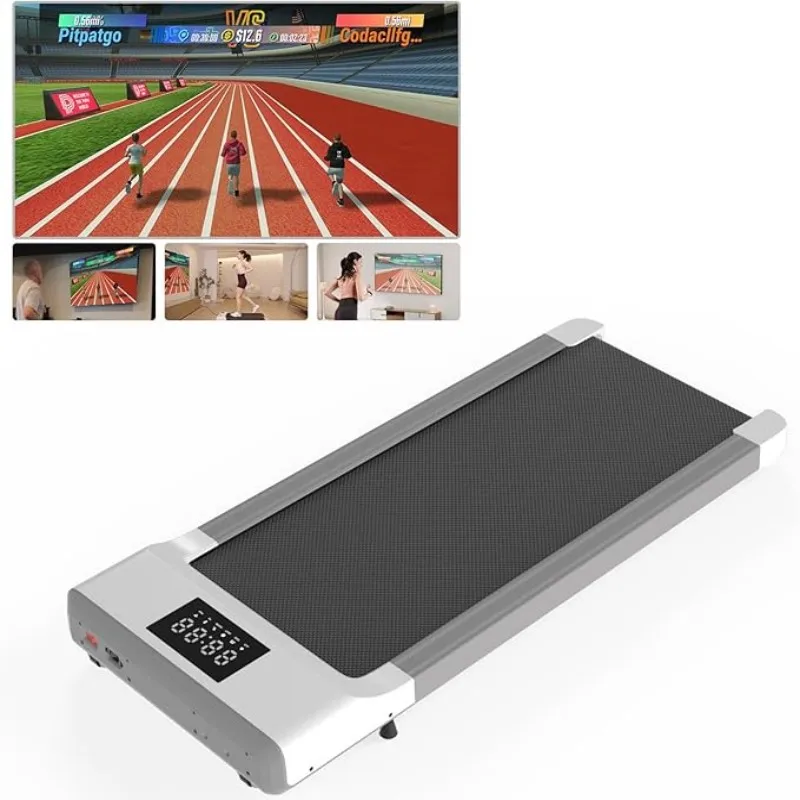 15.55*35.43 Inch Running Area 300 lbs Capacity Portable Under Desk Treadmill with Remote Control & LED Display