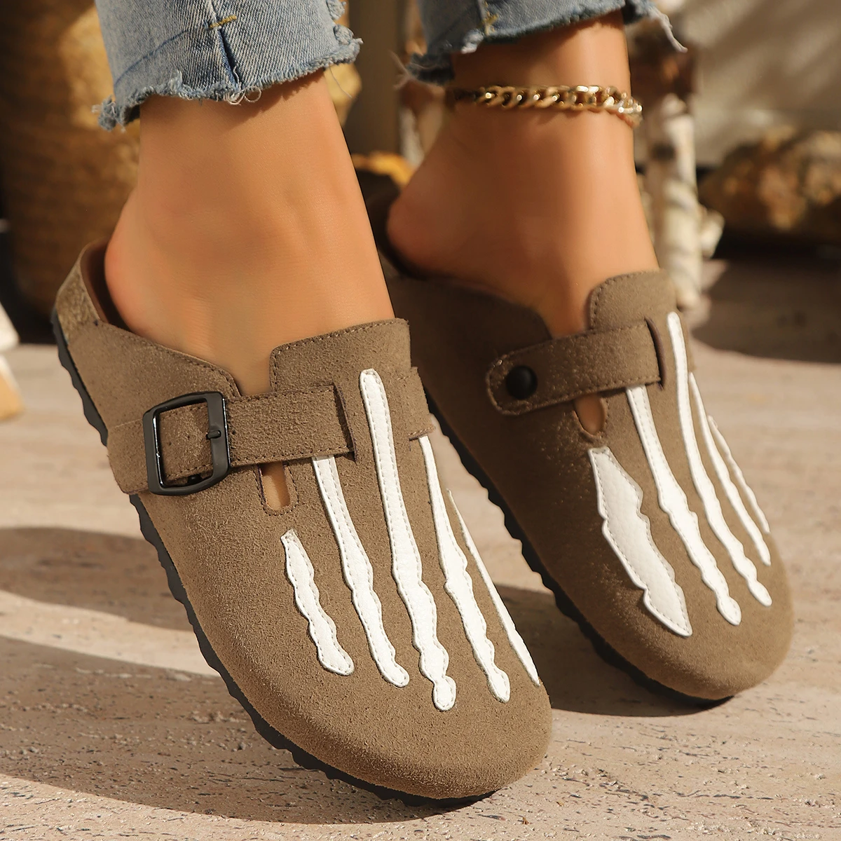 Casual Backless Mule Sandals Suitable Indoor/Outdoor Wear Minimalist Street Style, Daily Walking and Casual Comfortable Slippers