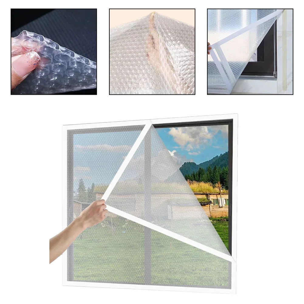 Window Insulation Film Adhesive PVC Windproof Sealing Strip Heat Protection Double Bubble Wrap Film Home Decoration