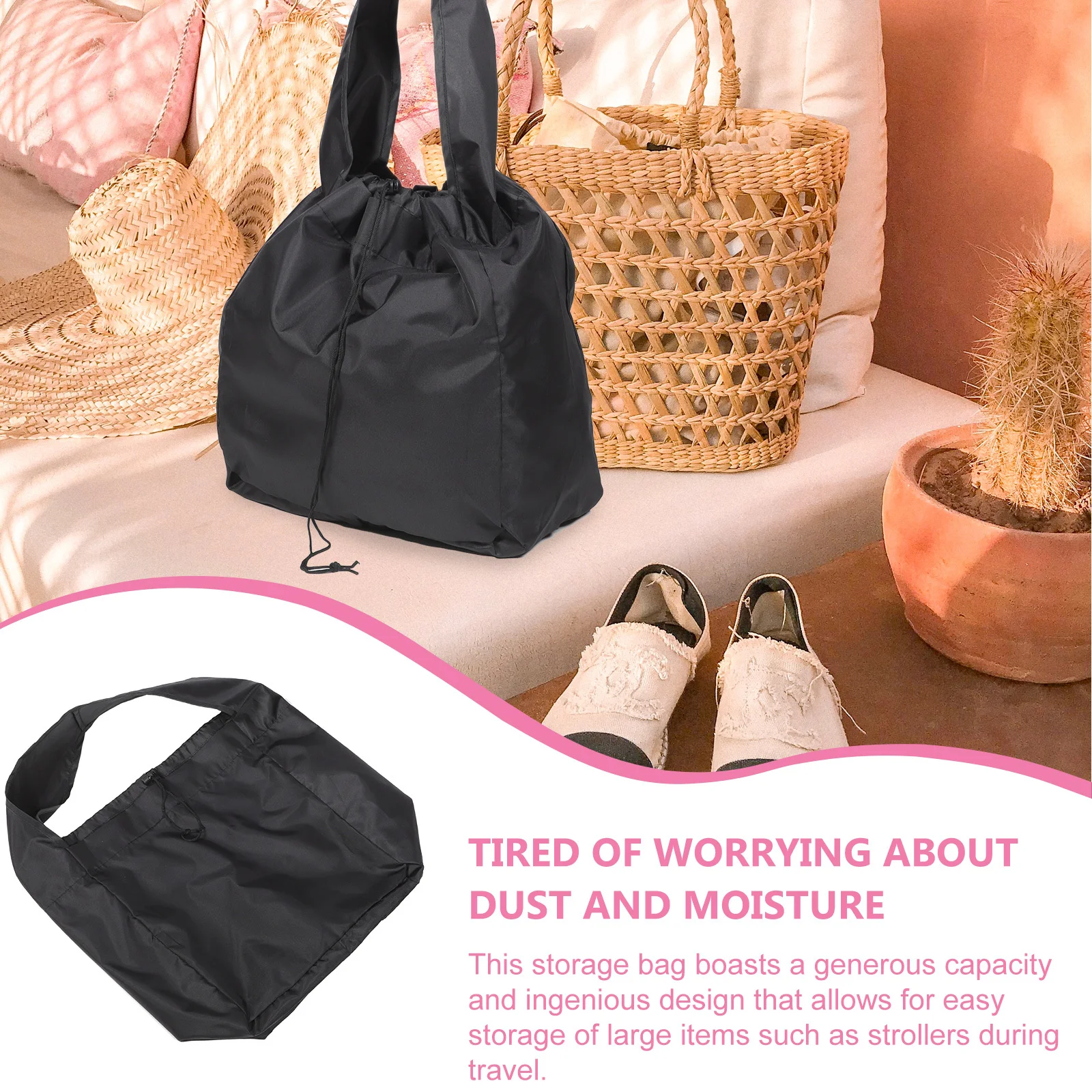 Bolsa de armazenamento para carrinho de viagem, grande capacidade, à prova de sujeira, bolsa de viagem para avião, assento de carro, organizador de armazenamento