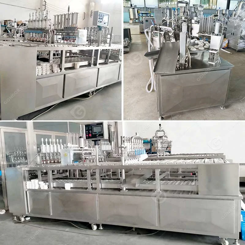 Continuous Fills Mineral Water Production Ice Cream Paper Cup Filler Fill Seilingly Machine for Water in a Cup