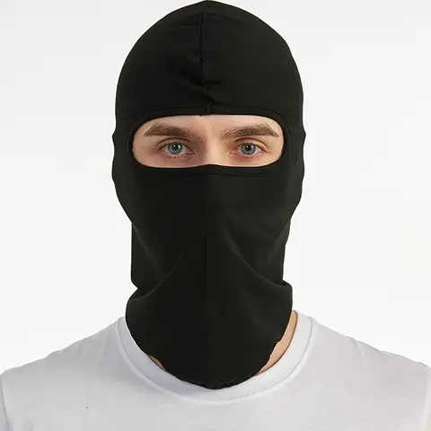 Maschera per ciclismo all'aperto, protezione solare, traspirante, foro singolo, senza tesa, passamontagna con cappuccio da uomo e da donna