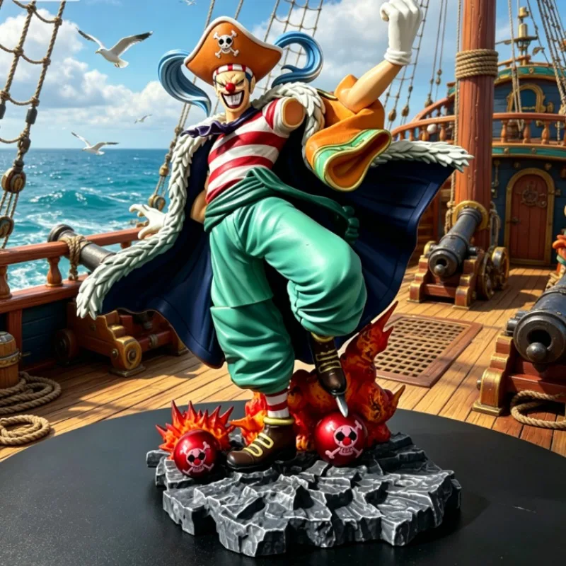 

Bandai Anime One Piece Buggy Figurine Shichibukai Buggy PVC Action Figure Collectible Model Desk Ornament Gift Toys Collection