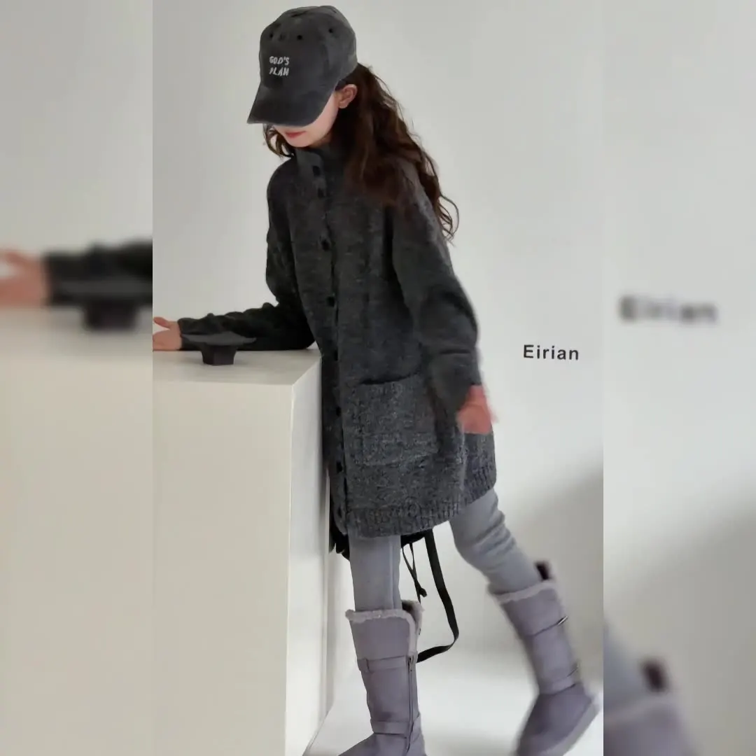 2026 new Autumn Winter Teenagers Girls Kids Knit loose Sweater Dresses Princess Clothes Christmas cardigan 4 6 7 8 9 10 11 Year