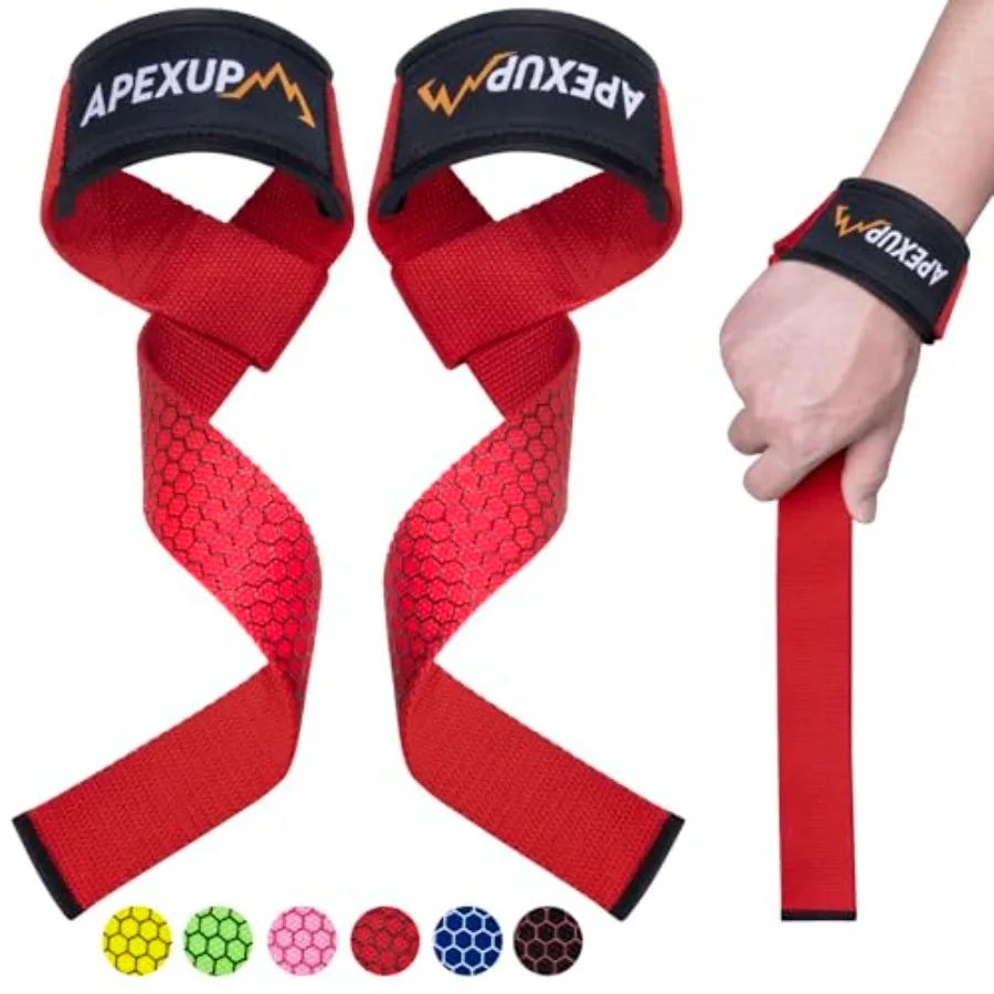 

Weight Lifting Straps for Weightlifting, Lifting Wrist Straps Gym, Deadlift Strap, Anti Slip Silicone Weightlifting Strap Men W
