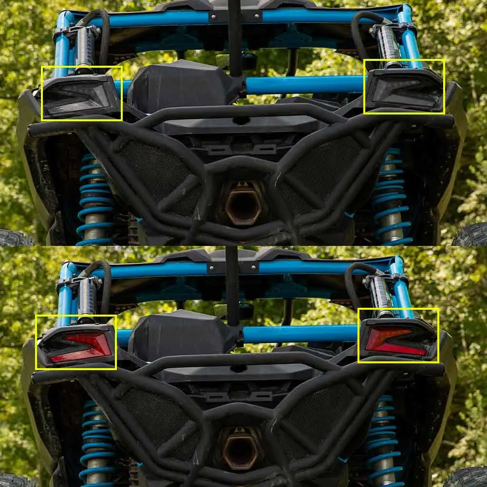 1 Pair Rear LED Tail Light Assembly Accessory For Can-Am Maverick MAX X3 Turbo DS, 2021-2025 #710004743 710004744