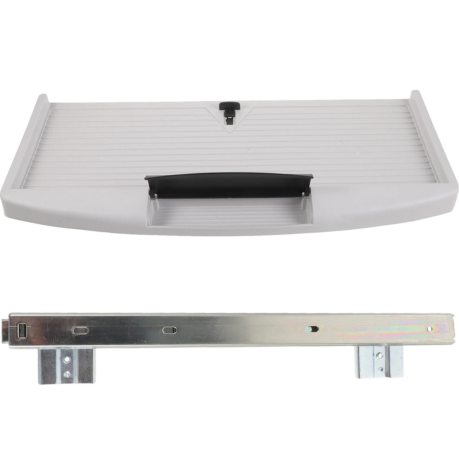 Desk Accessories Abs Keyboard Tray Computer Set Slide Rail (white Set) Drawer under Holder Sliding Out