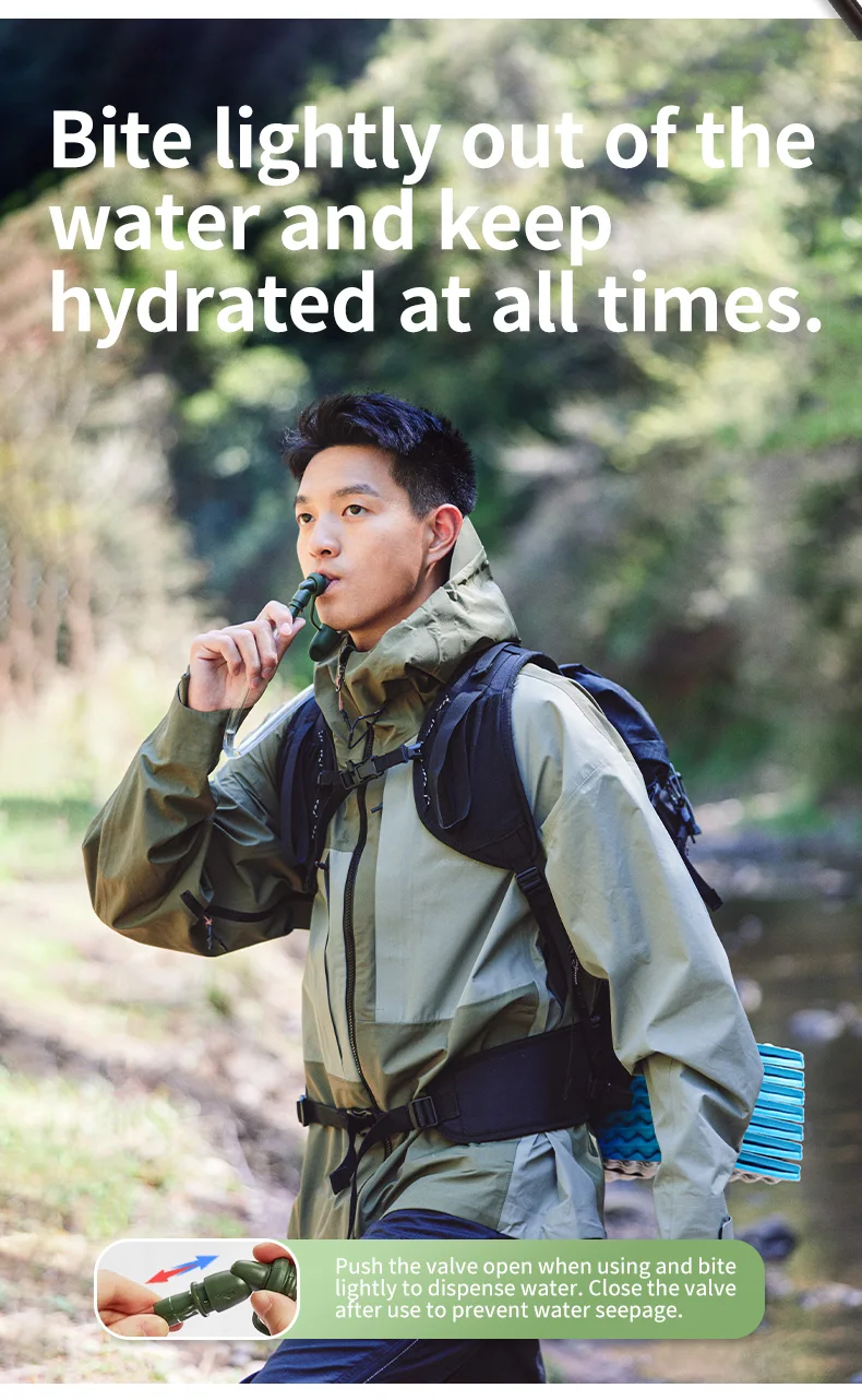 Nature hike wassers äcke tpu anti bakterieller Trink beutel im Freien 3l tragbarer zusammen klappbarer Wanderberg-Trink beutel – Detail 7