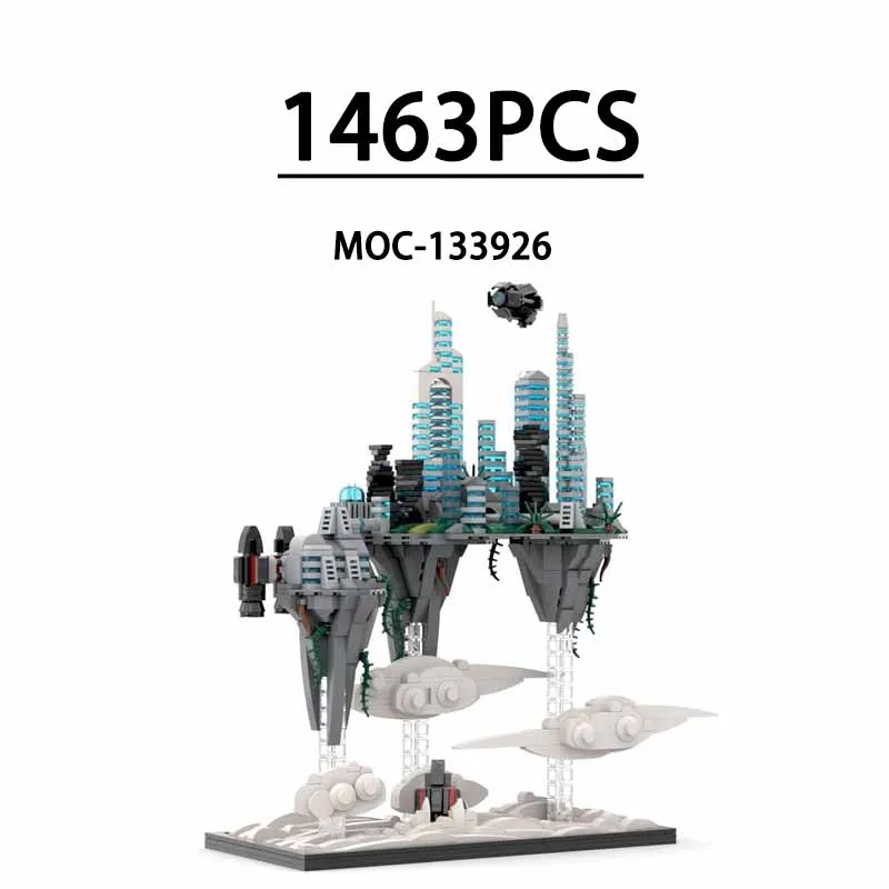

MOC-133926 Small Flying Island with Spaceport Building Block Toy, 1463-Piece Spaceship, Birthday Gift, Christmas Toy Gift