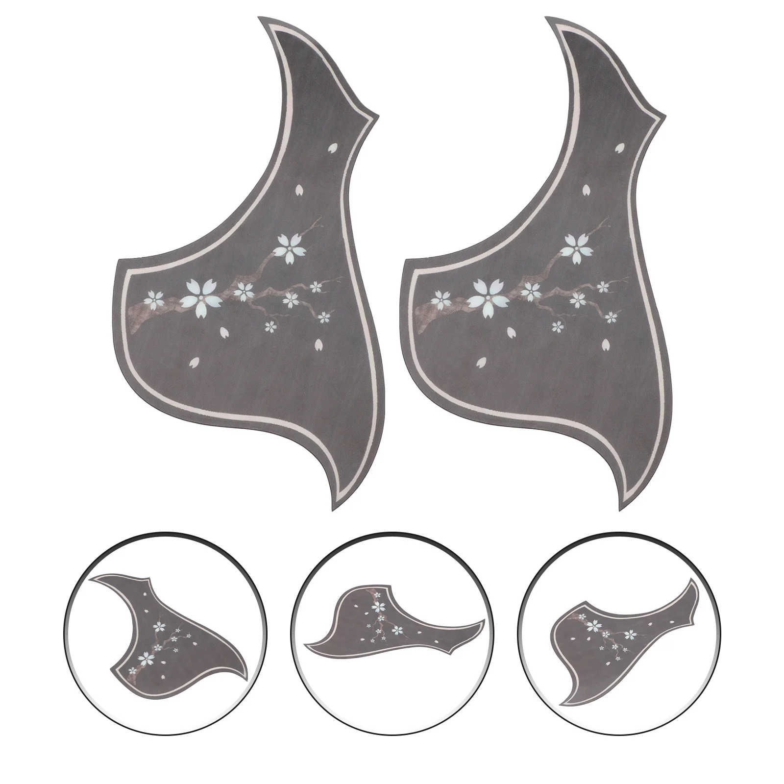 

2pcs Acoustic Pickguard Pvc Bird Shape Anti-Scratch Plate For Guitar Protection Guitar Supplies Instrument Parts