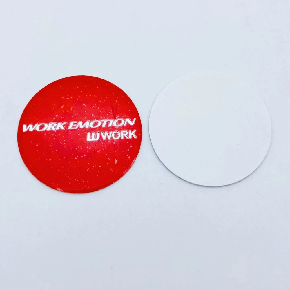 4pcs 45mm 50mm 56mm 65mm JDM W Work Emotion Logo Emblem Badge Car Stickers Hub Caps Sticker Hubcaps Hub Cover Car Accessories