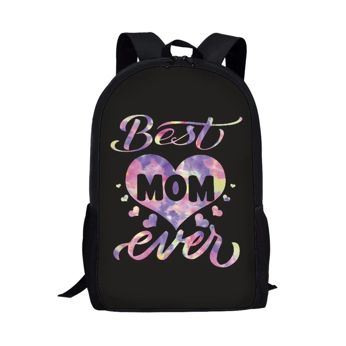 Tas sekolah motif I Love You Mother untuk pelajar laki-laki perempuan tas buku tas kasual penyimpanan ransel harian Remaja tas ransel Laptop