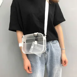 2021 Summer Mini Crossbody Bags Transparent bag PVC Jelly Bag Korean fashion Shoulder Female Bag purses sac clear bags for women