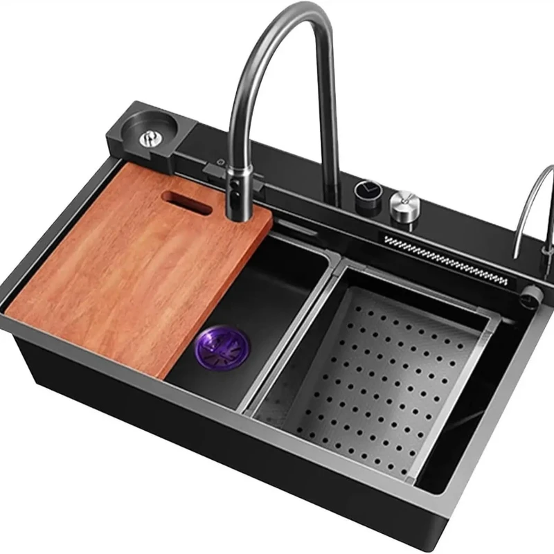 

Waterfall sink household, workstation kitchen multifunctional sink household set 29.5 inches