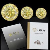 Professional Excellent 0.5 Carat To 1.0 Carat Yellow VVS1 Moissanite For Jewelry Loose Gemstones With Report