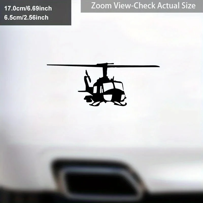 

1PC Helicopter Art Sticker Waterproof Vinyl Decal for Car Notebook Bag Aviation-Inspired Decor Accessory