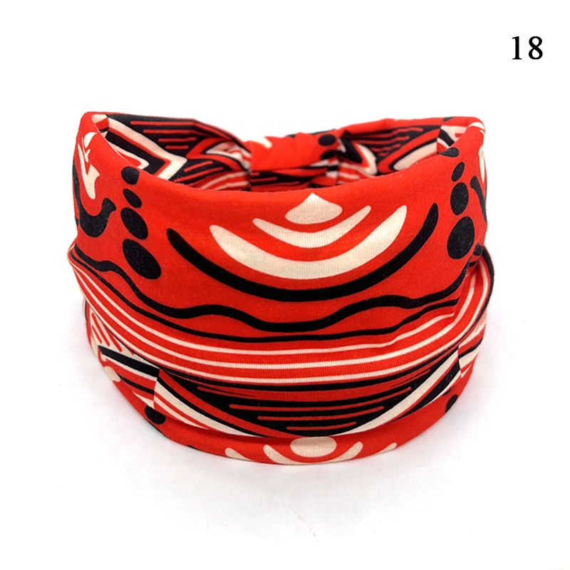 Diadema con estampado de patrón africano para mujer, banda para el cabello de estilo retorcido, envoltura para la cabeza de maquillaje para salón de