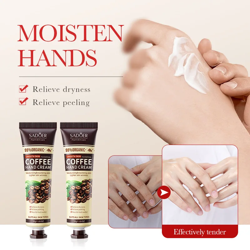 Coffee hand cream, anti drying in autumn and winter, moisturizing and nourishing, anti wrinkle, repairing calluses