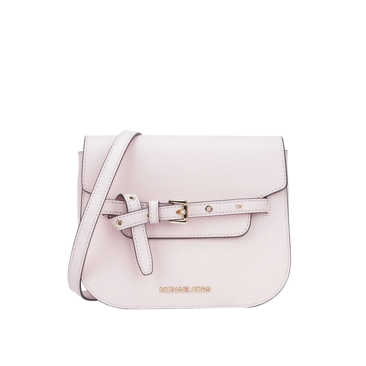 Michael Kors Emilia Small Pure Color Leather Women's Shoulder Crossbody Saddle Bag