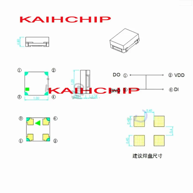 20-4000PCS WS2812 5V 1010 LED Mini RGB LED WS2812B Wbudowany układ scalony Mini SMD Led Chip Adresowalny cyfrowy piksel RGB Pełna kolorowa dioda LED — zdjęcie produktu 5