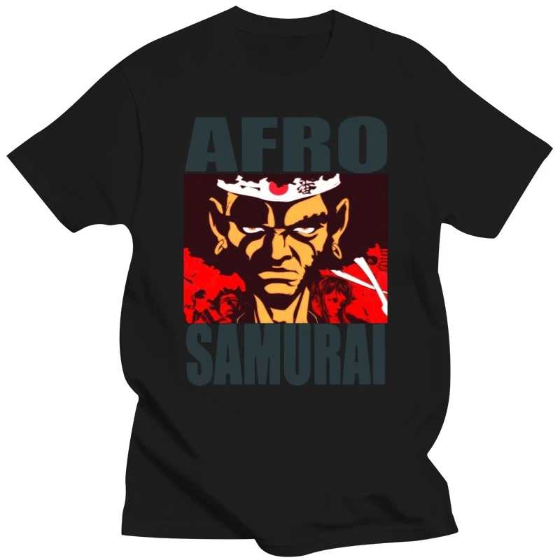 Samurai T-shirt Anime Afro SZ S-3XL Cotton Music Dance New O-Neck Fashion Casual High Quality Print T Shirt Top Tee