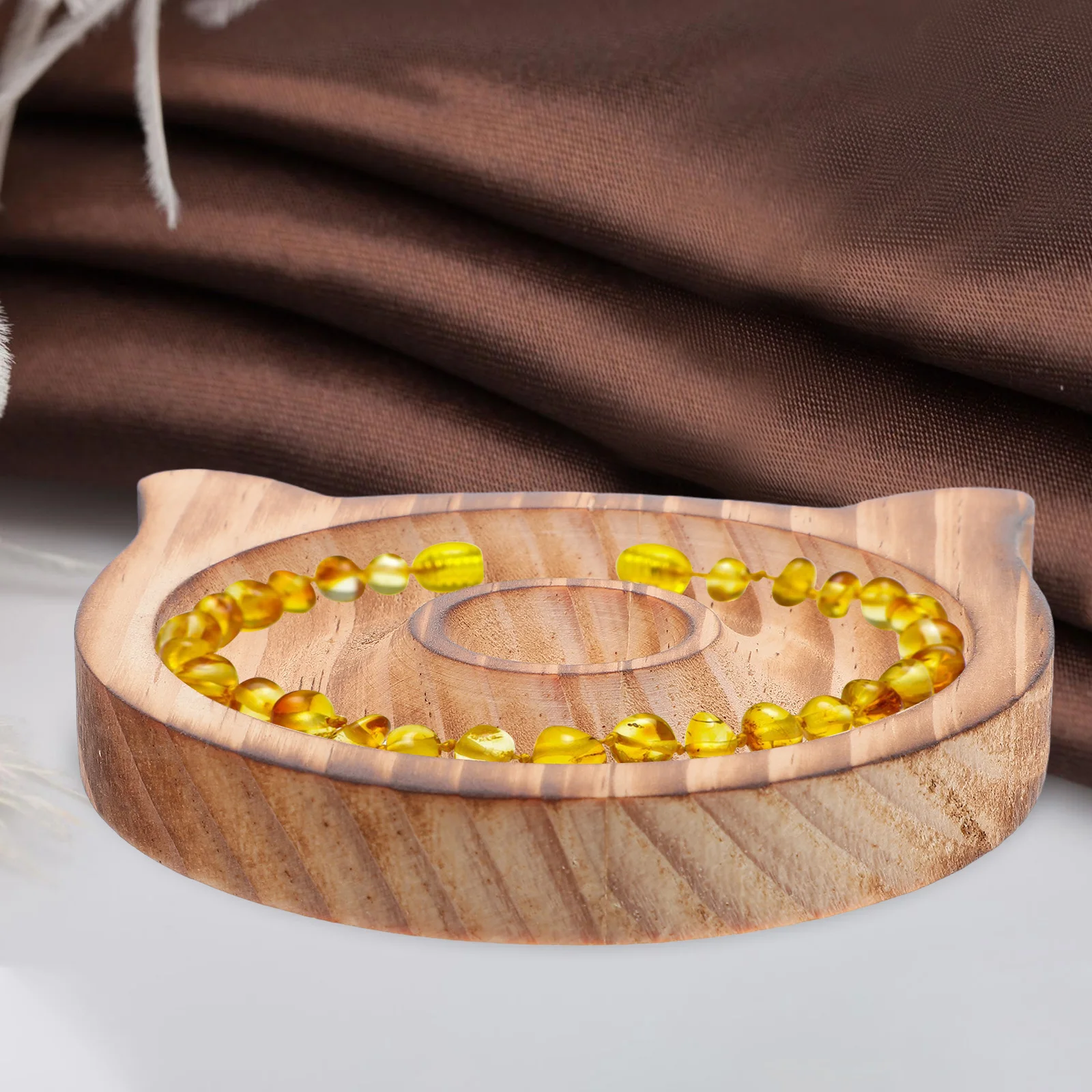

Jewelry Tray Decorative Wood Bangle for Display Trays Wooden Pine Bracelet Plate