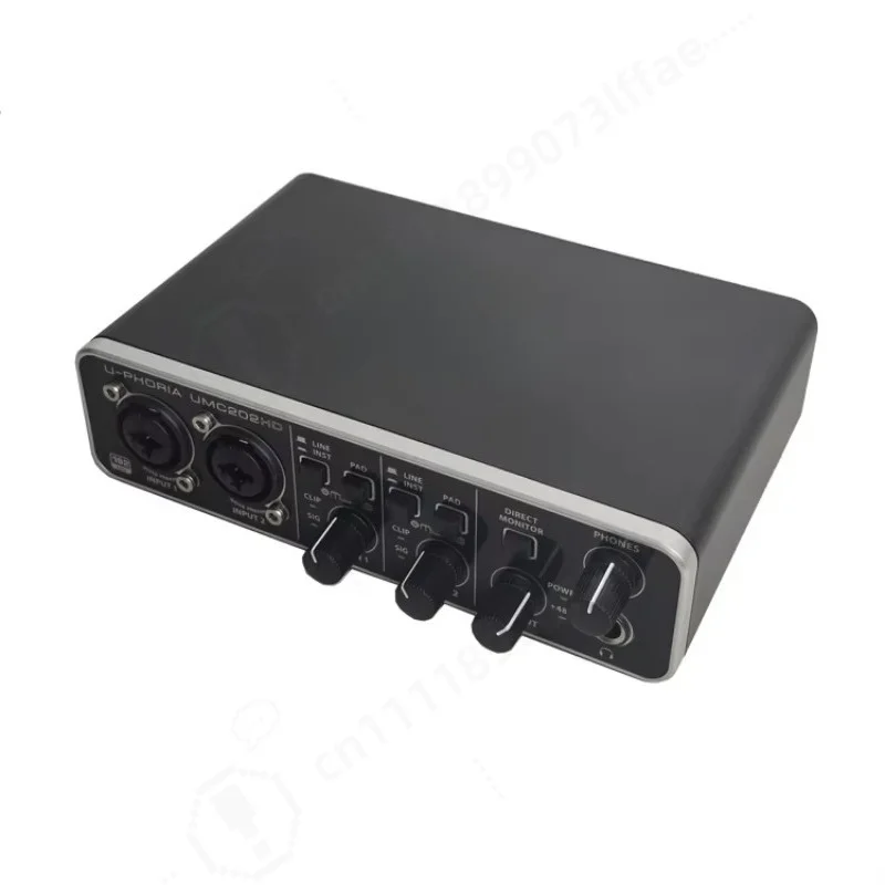 Professional USB External Audio Interface, Sound Card for PC Phone Live Streaming, Guitar Recording Studio Audio Device