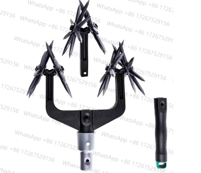 Adjustable Rotary Cultivator Garden Lawn Ripper Gardening Rotary Tiller and Hand-Held Garden Cultivator Tool Soil Plowing Tool
