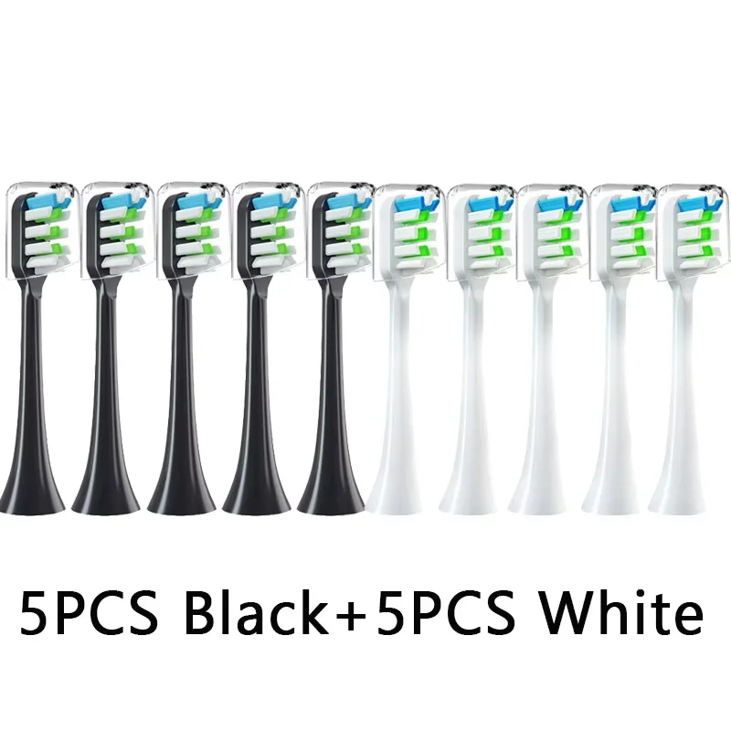 10 PCS Compatible with SOOCAS X3/X3U/X5 Brush Heads Replaceable Soft Sonic Electric Toothbrush Clean Brush Vacuum Bristle Nozzle